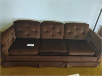 Chocolate Brown Three Cushion Couch