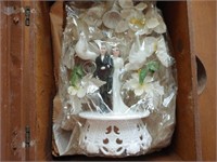 Wedding Cake Topper in Wooden Box