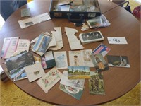 Old Brief Case w/ Postcards
