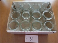 Quart Canning Jars- One Dozen- Flat