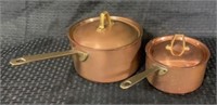 2 Paul Revere Copper Clad Sauce Pots