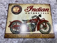 Indian Motorcycle Model 101 Metal Sign