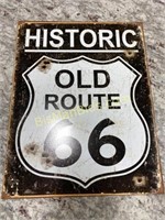 Historic Old Route 66 Metal Sign