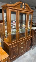 Gorgeous Heavy Wooden China Hutch