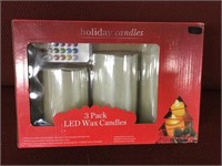 3 PK LED CANDLES WITH REMOTE