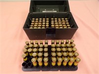 (97) 20GA SHOTGUN SHELLS IN HARD PLASTIC CASE
