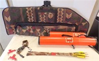 WOOL CASE FOR HUNTING BOW W/POCKET FOR ARROWS...