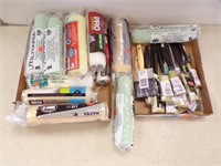 (2) FLATS OF NEW PAINT BRUSHES & PAINT ROLLERS