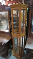 LIGHTED MIRROR BACK CURIO CABINETS