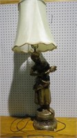 GIRL READING BOOK FIGURAL LAMP W/SHADE