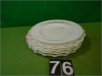 Stack of Milk Glass Plates