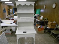 White Desk with Shelf