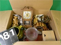 Box with Clock and Green Vase