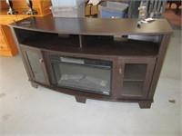 Wall Unit Blk 59" Electric Fireplace TV~Side Table