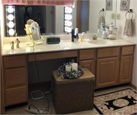 Contents of vanity and bathroom