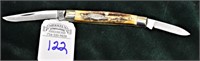 1976 Case XX 5233 SSP Razor Edge 4 dot stag pen Kn