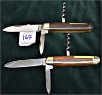 Lot of 2 Pre 1956 Wood E. Mann Brockman Knives