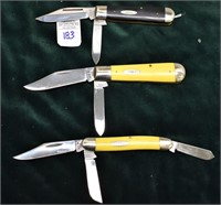Lot of 3 Case Pocket Knives