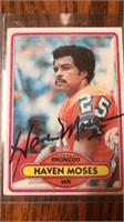 1980 Topps Haven Moss Signed Card
