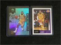 (2) Panini LeBron James Basketball Cards