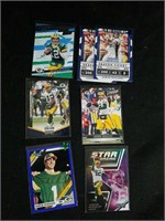 (7) Collectible Aaron Rodgers Football Cards #1