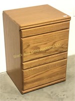 Two drawer oak filing cabinet