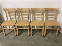 (4) Metal restaurant style dining chairs
