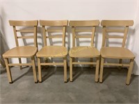 (4) Metal restaurant style dining chairs