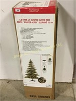 6.5' Pre-Lit Juniper Alpine  Christmas Tree