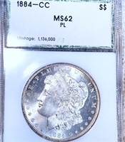 1884-CC Morgan Silver Dollar PCI - MS 62 PL