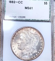 1882-CC Morgan Silver Dollar PCI - MS61