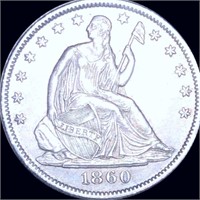 1860-O Seated Half Dollar CLOSELY UNCIRCULATED