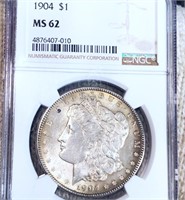 1904 Morgan Silver Dollar NGC - MS62