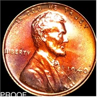 1940 Lincoln Wheat Penny CHOICE PROOF