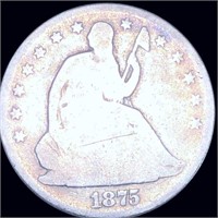 1875 Seated Half Dollar NICELY CIRCULATED