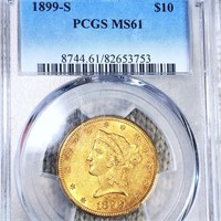 1899-S $10 Gold Eagle PCGS - MS61