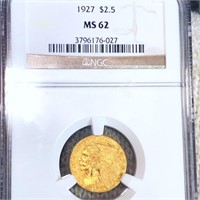 1927 $2.50 Gold Quarter Eagle NGC - MS62
