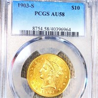 1903-S $10 Gold Eagle PCGS - AU58