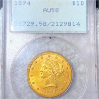 1894 $10 Gold Eagle PCGS - AU58