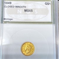 1849 Rare Gold Dollar PCI - MS65