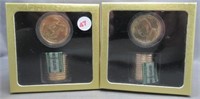 (2) Box Sets with Roll of UNC Danbury Mint Sealed