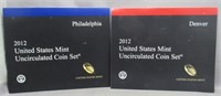 2012 P & D UNC Coin Sets.