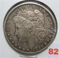 1897-S Morgan Silver Dollar.