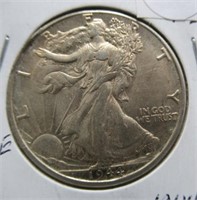 1944-D Walking Liberty Silver Half Dollar.