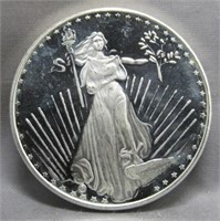 One Ounce Fine Silver Round.