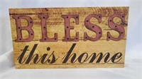(New) Bless This Home Wooden Sign - Light Up U13D