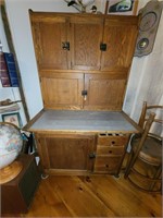Antique oak kitchen cupboard