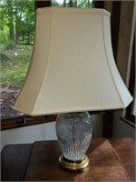 Pressed glass table lamp