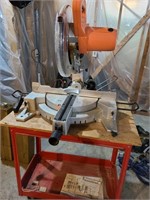 Power Mitre Saw on a  Rolling Cart