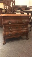 Reproduction Ball and Claw Oak Small Chest